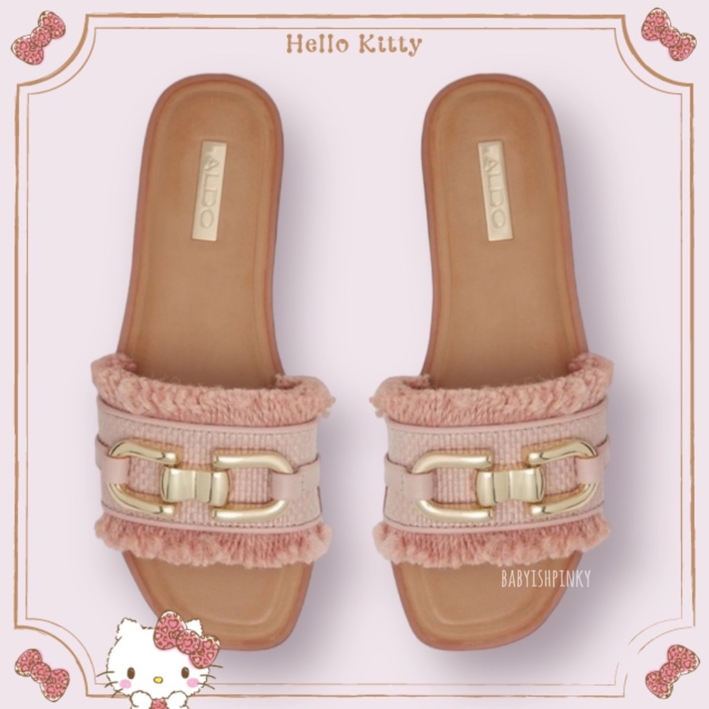 Aldo Fringe Slipper Sandals